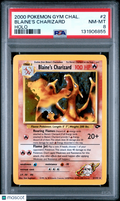 Blaine's Charizard 2000 Pokemon Gym Challenge Holo PSA 8 #2