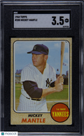 Mickey Mantle 1968 Topps Card New York Yankees #280 SGC 3.5