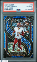 Jayden Daniels 2024 Select Blue Disco Rookie RC Commanders 12/25 PSA 10