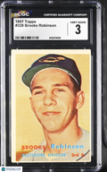 Brooks Robinson 1957 Topps Rookie RC Baltimore Orioles #328 CGC 3