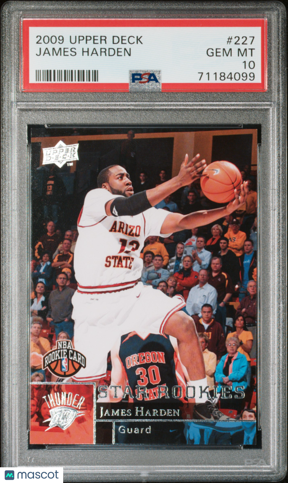 James Harden 2009-10 Upper Deck Rookie RC Arizona State Thunder #227 PSA 10