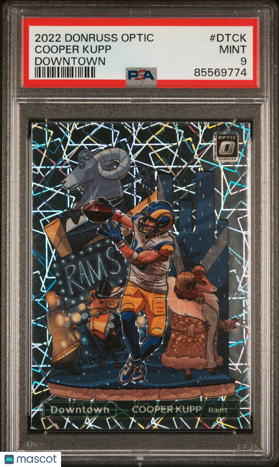 Cooper Kupp 2022 Optic DOWNTOWN SSP CASE HIT Los Angeles Rams PSA 9
