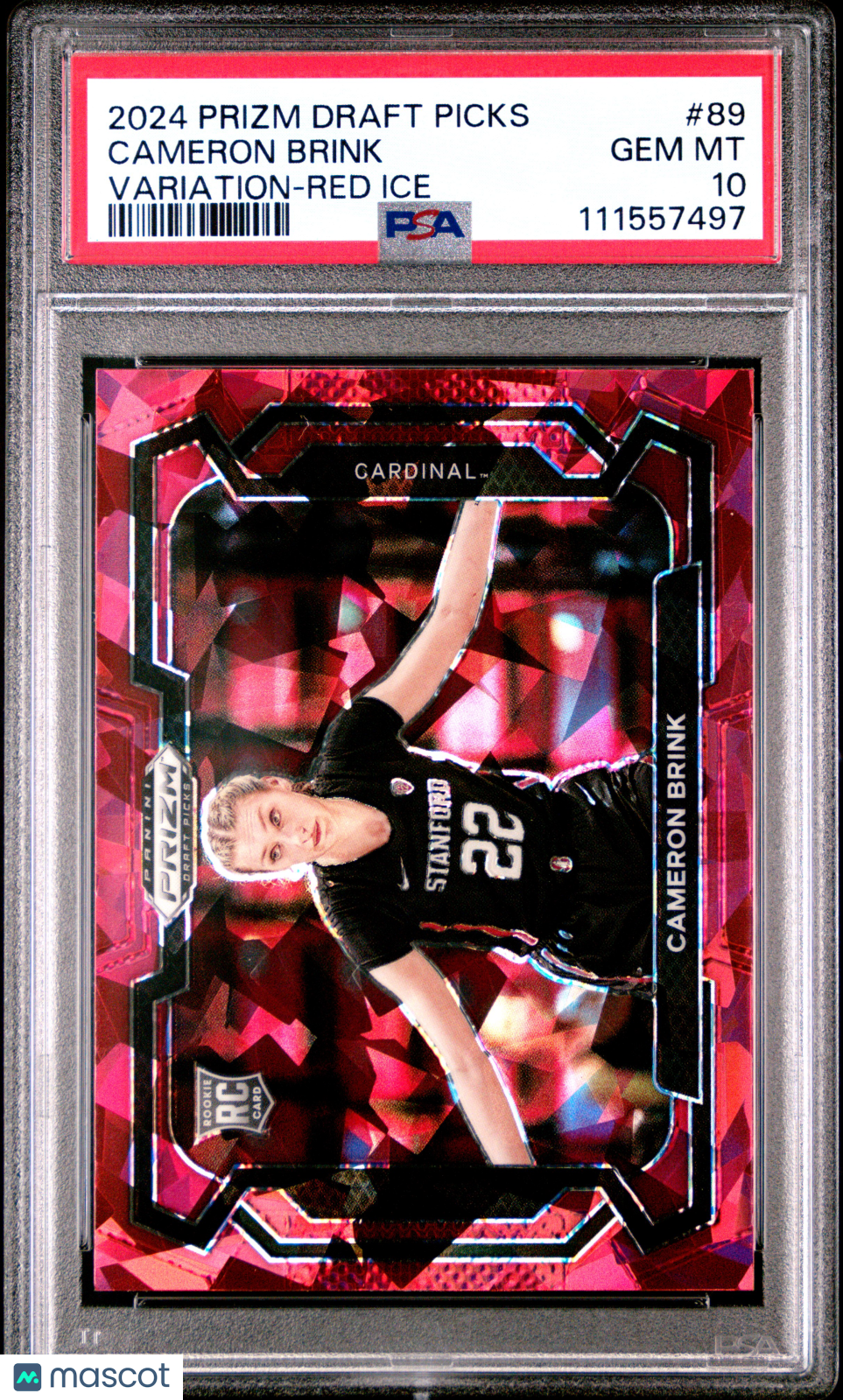 Cameron Brink 2024 Prizm Draft Picks Variation Red Ice RC Rookie Stanford PSA 10