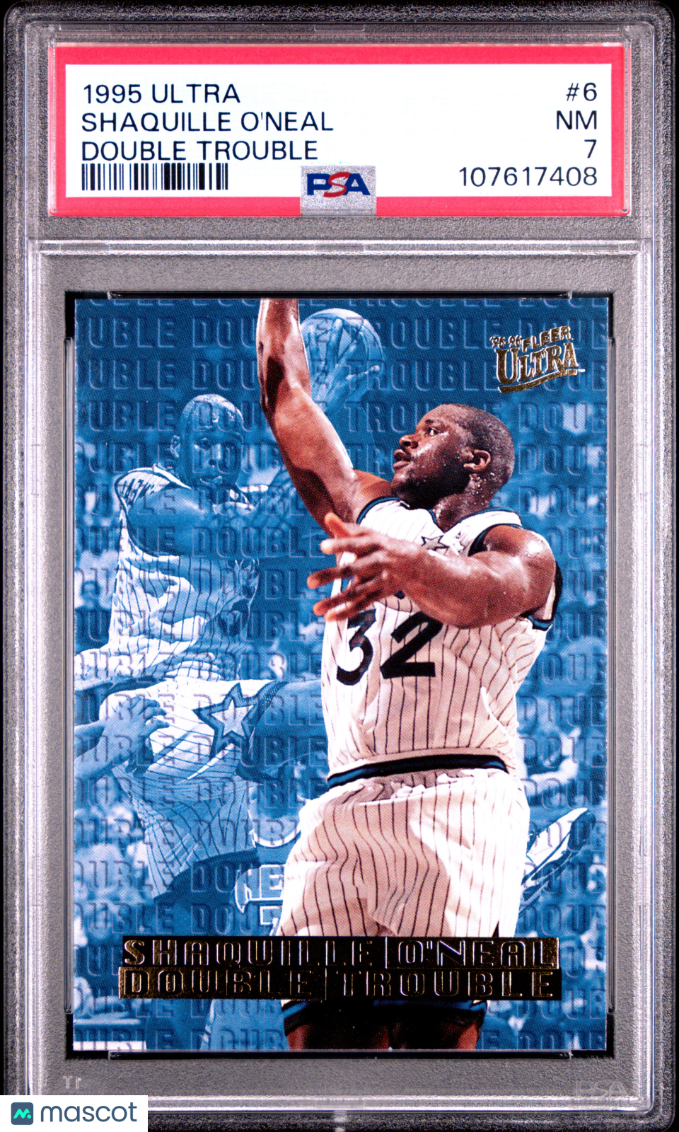 Shaquille O'Neal 1995-96 Ultra Double Trouble Orlando Magic #6 PSA 7