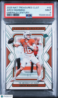Arch Manning 2025 National Treasures Emerald Rookie RC Texas Longhorns 3/5 PSA 9