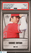 Shohei Ohtani 2018 Leaf Draft Ohtani Draft Silver Rookie RC LA Angels PSA 9