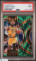 LeBron James 2023-24 Select Green Shock Prizm Los Angeles Lakers #135 PSA 9
