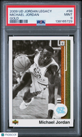 Michael Jordan 2009 Upper Deck Legacy GOLD North Carolina Bulls #98 PSA 9