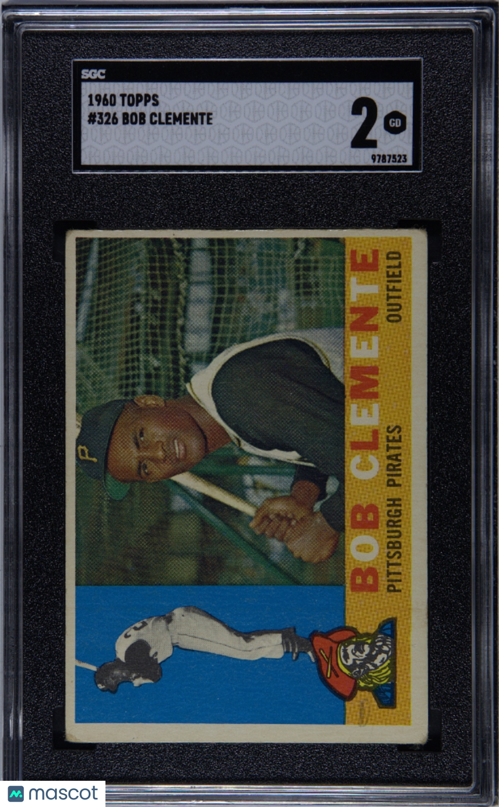 Bob Clemente 1960 Topps Pittsburgh Pirates #326 SGC 2