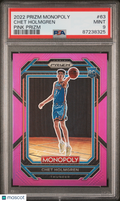 Chet Holmgren 2022-23 Prizm Monopoly Pink Prizm Rookie RC OKC Thunder PSA 9