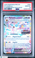 Sylveon EX 2025 Pokemon Prismatic Evolutions Surprise Box Exclusive PSA 10 #041
