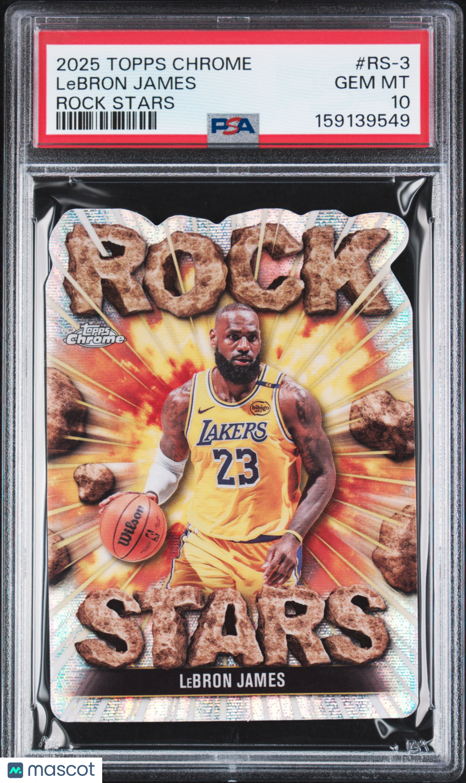 Lebron James 2025 Topps Chrome Rock Stars SSP CASE HIT Los Angeles Lakers PSA 10