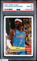 Shai Gilgeous-Alexander 2025 Topps Living #7 Oklahoma City Thunder PSA 10