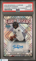Shedeur Sanders 2023 Bowman Chrome Auto Autograph RC Colorado 94/99 PSA 10