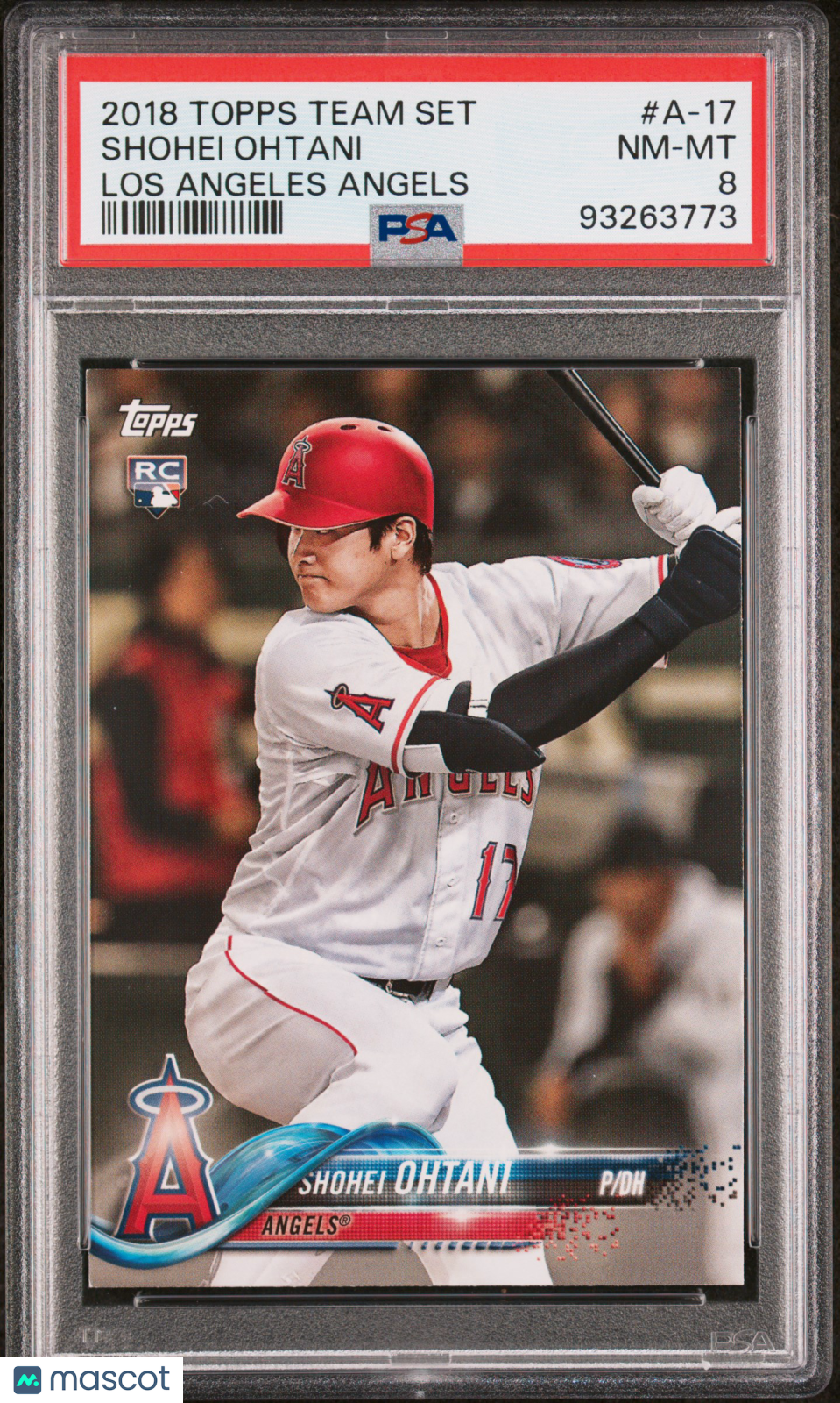 Shohei Ohtani 2018 Topps Team Set Rookie RC Los Angeles Angels #A17 PSA 8