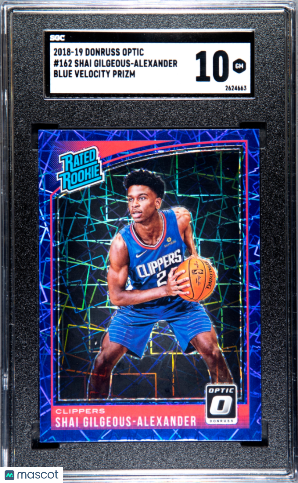 Shai Gilgeous-Alexander 2018-19 Optic Rated Rookie Blue Velocity Thunder SGC 10