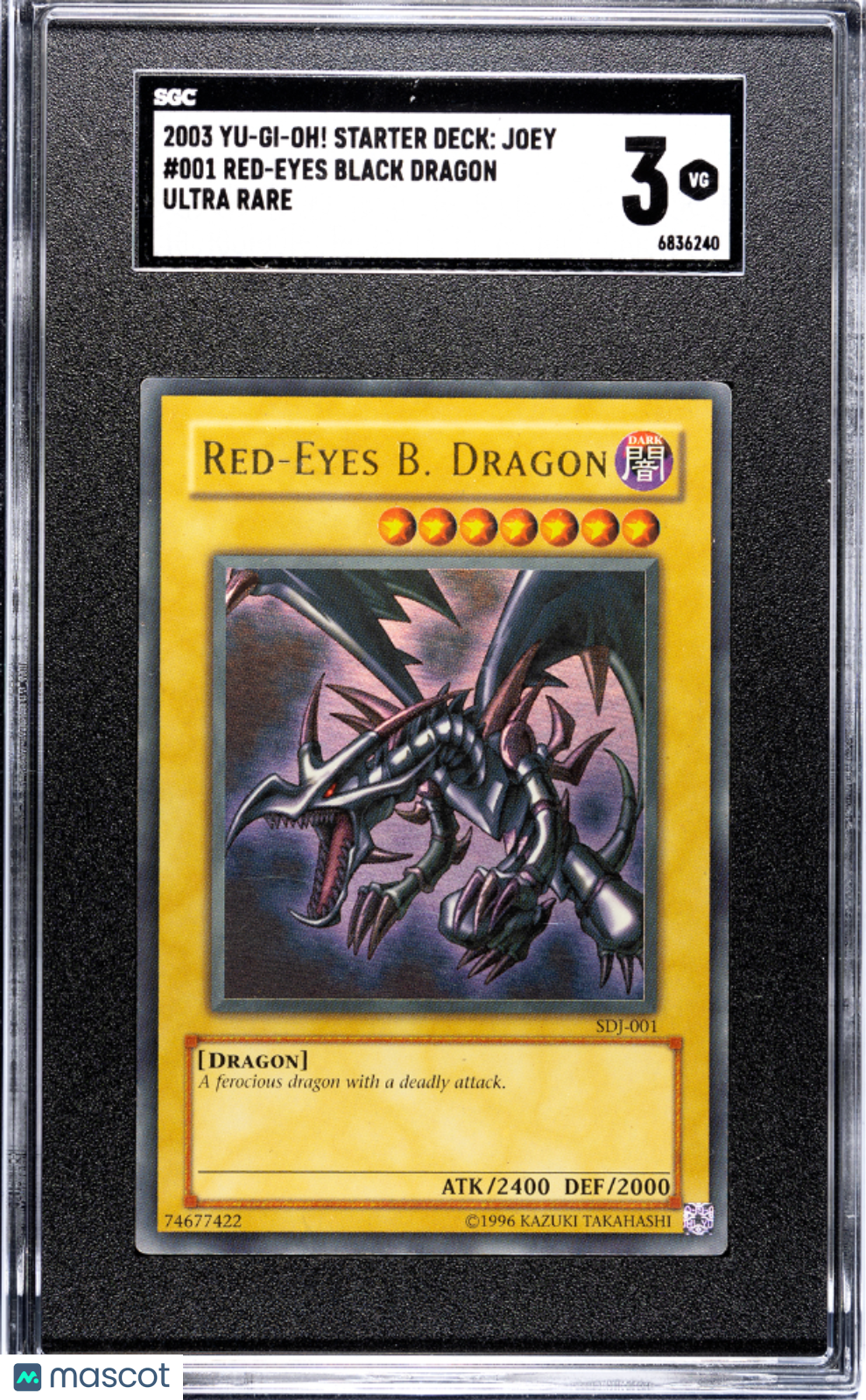 Red-Eyes Black Dragon 2003 Yu-Gi-Oh! Starter Deck: Joey SGC 3 #SDJ-001