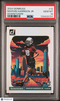 Marvin Harrison Jr. 2024 Donruss DOWNTOWN! Rookie CASE HIT Cardinals PSA 10
