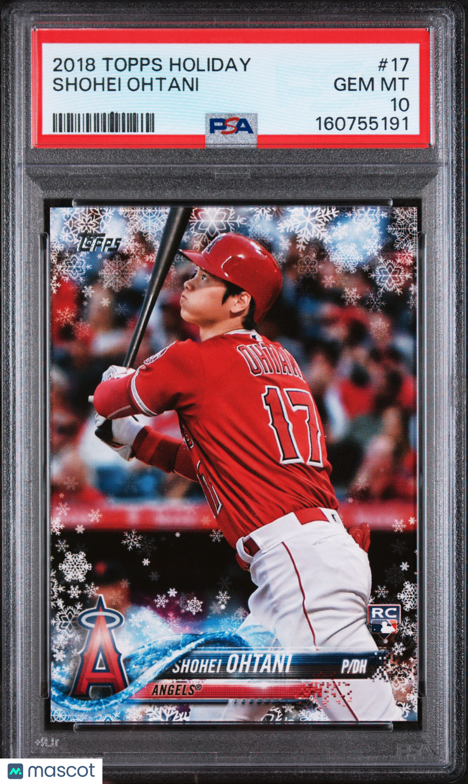 Shohei Ohtani 2018 Topps Holiday Rookie Card RC Los Angeles Angels #17 PSA 10
