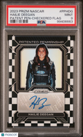 Hailie Deegan 2023 Prizm Nascar Checkered Flag Auto Autograph 23/50 PSA 9