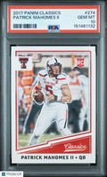 Patrick Mahomes II 2017 Classics Rookie Card RC Texas Tech Cheifs #274 PSA 10