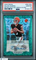 Dillon Gabriel 2025 Prizm Auto Autograph Green Scope RC Browns 63/75 PSA 10