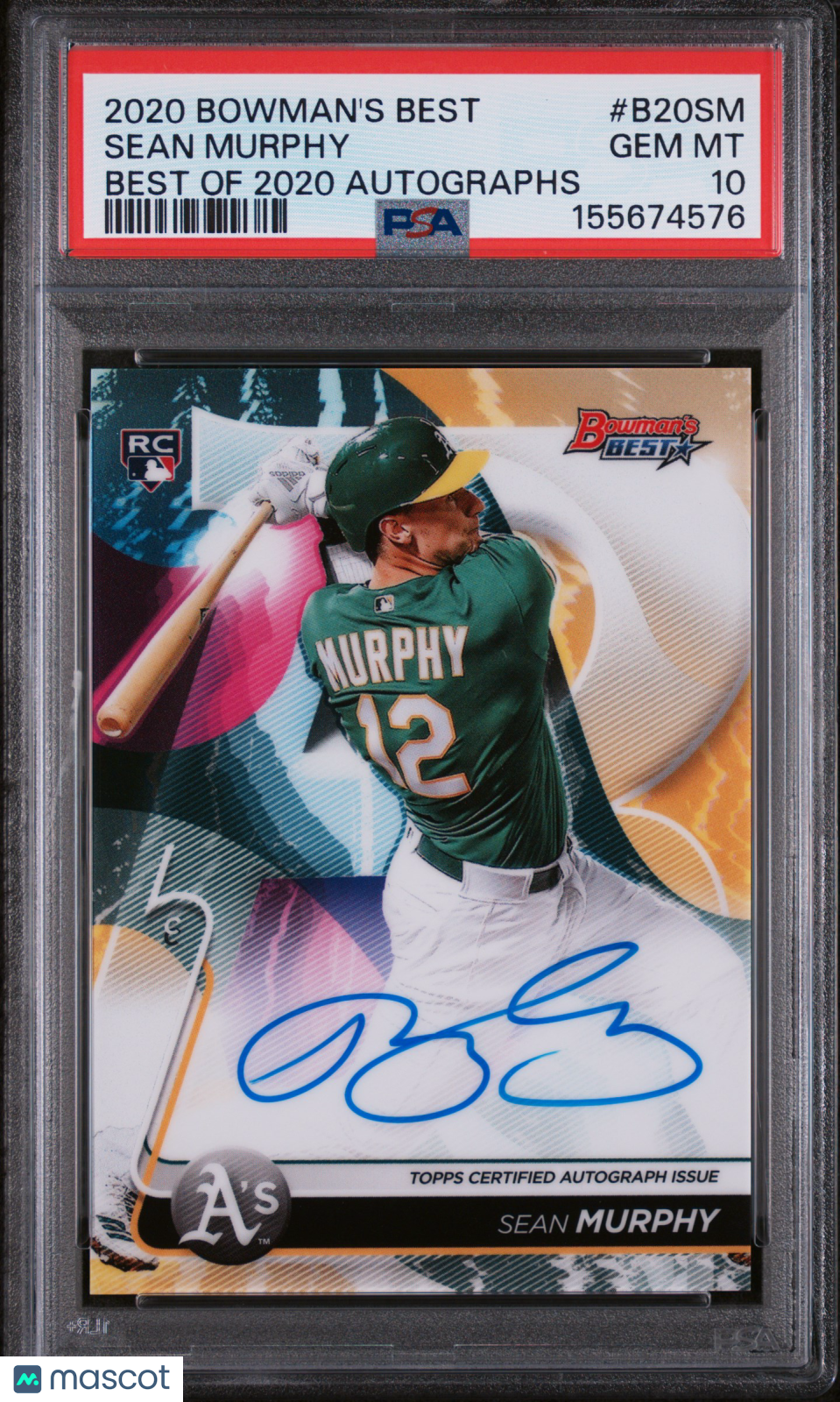 Sean Murphy 2020 Bowman's Best Best Of 2020 Autographs Auto A's PSA 10