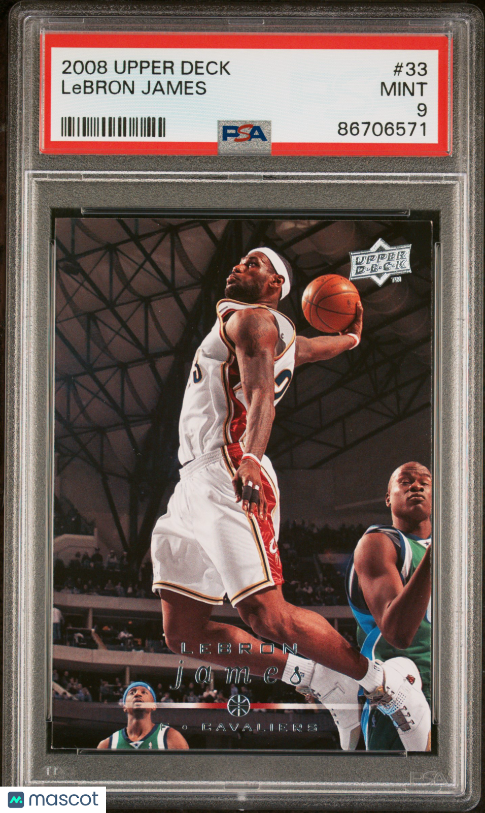 LeBron James 2008-09 Upper Deck Card Cleveland Cavaliers #33 PSA 9