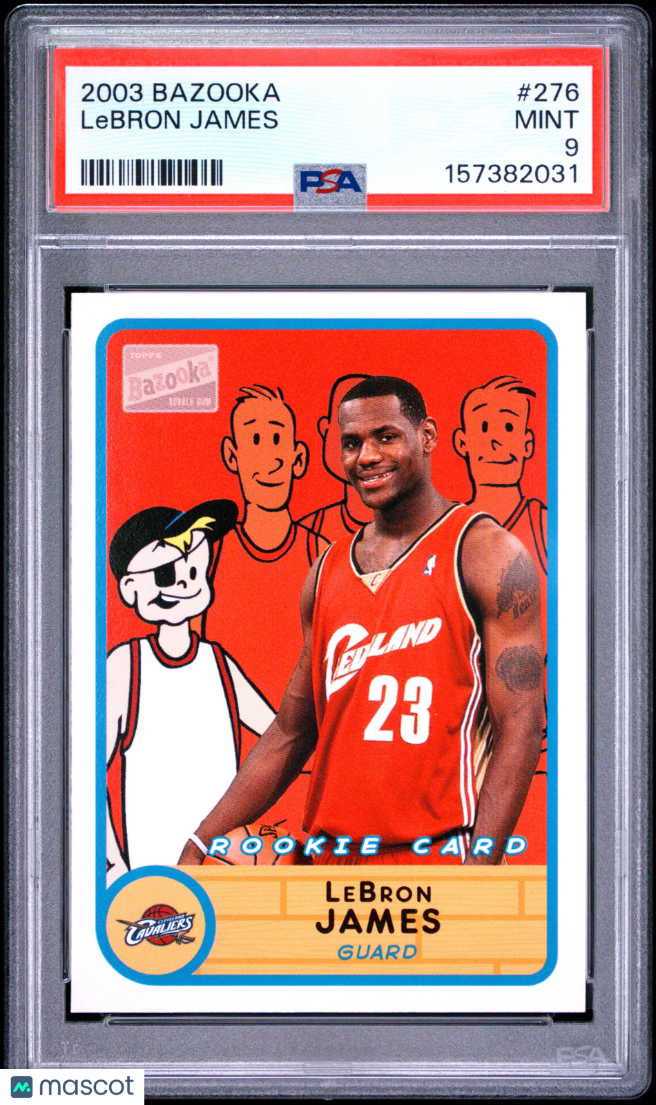 LeBron James 2003-04 Bazooka Rookie Card RC Cleveland Cavaliers #276 PSA 9