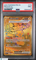 Pikachu EX 2025 Pokemon Pre EN-Prismatic Evolutions Hyper Rare PSA 9 #179