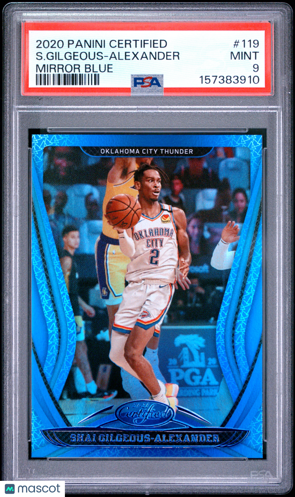 Shai Gilgeous-Alexander 2020-21 Certified Mirror Blue OKC Thunder PSA 9