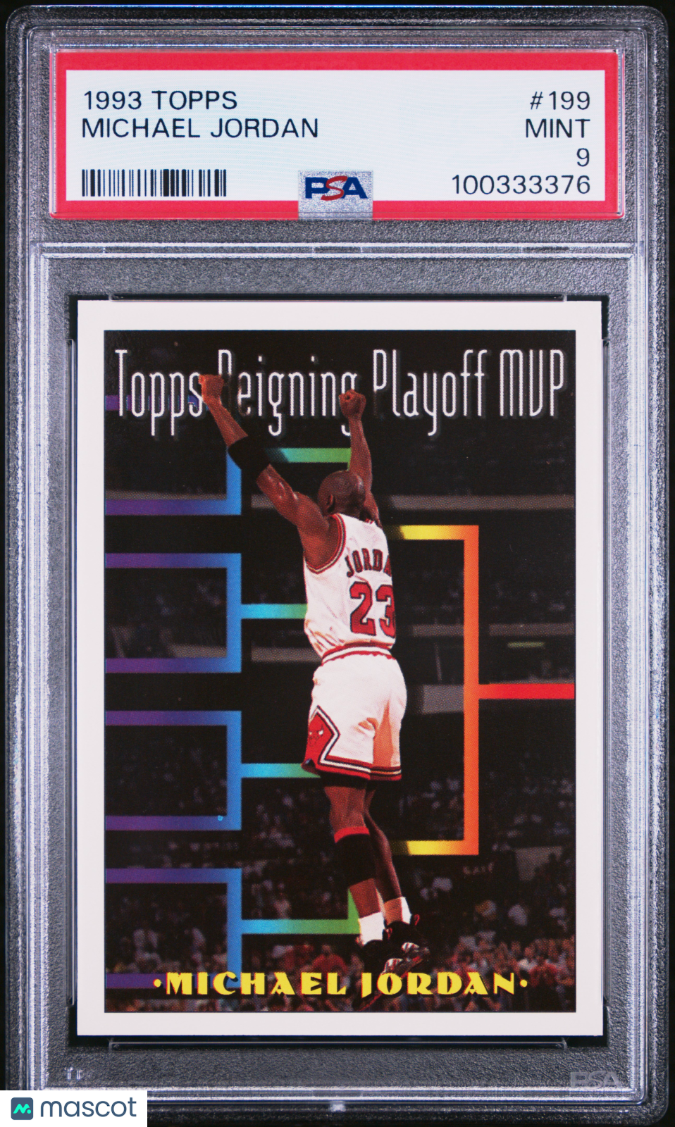 Michael Jordan 1993 Topps Reigning Playoff MVP #199 PSA 9