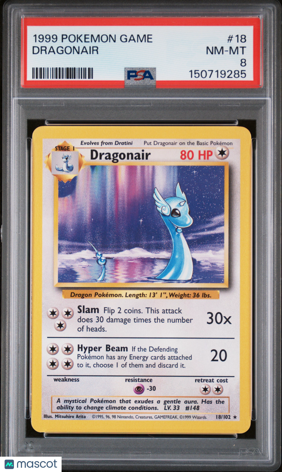 Dragonair 1999 Pokemon Game PSA 8 #18