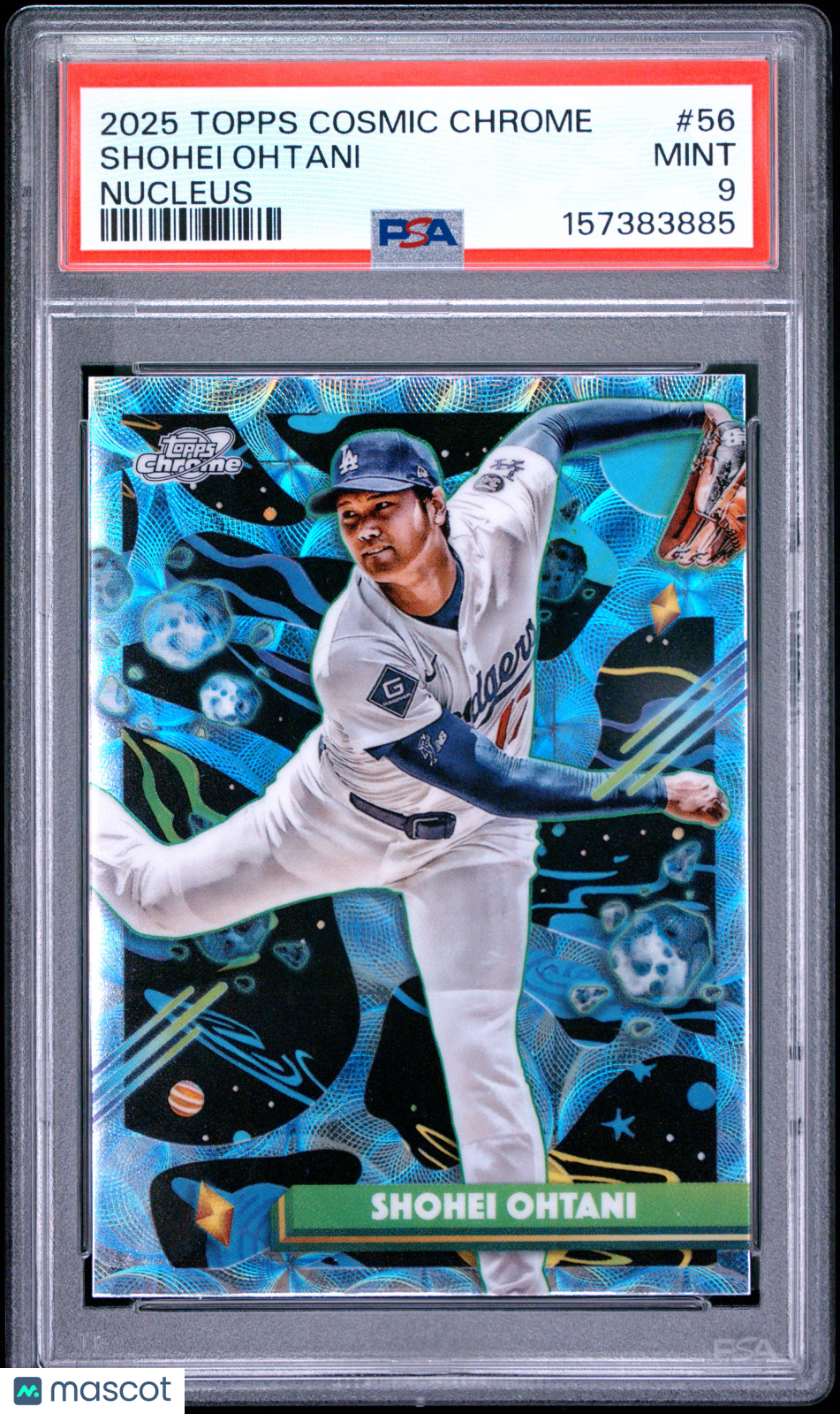 Shohei Ohtani 2025 Topps Chrome Cosmic Nucleus SSP Los Angeles Dodgers #56 PSA 9