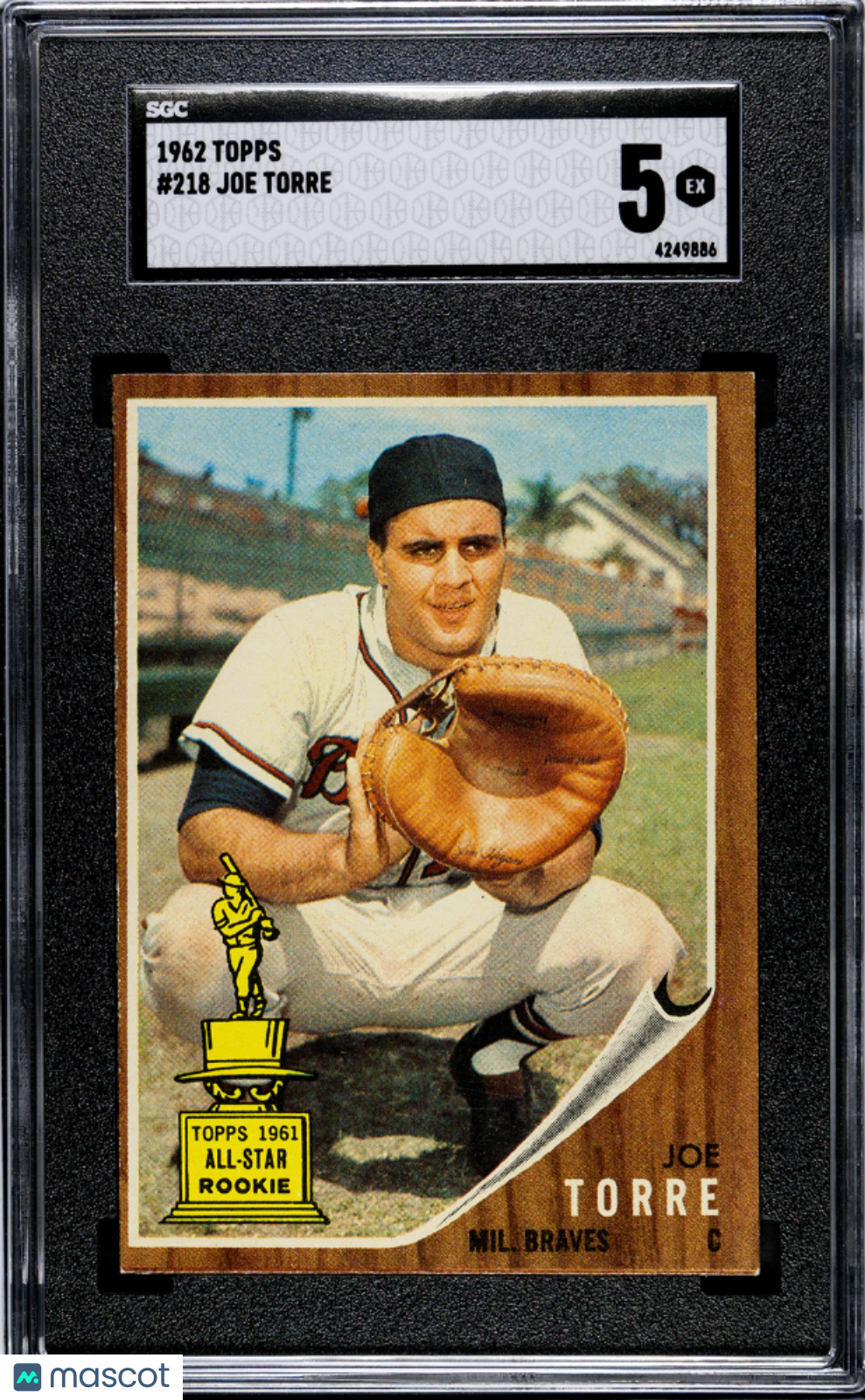 Joe Torre 1962 Topps SGC 5