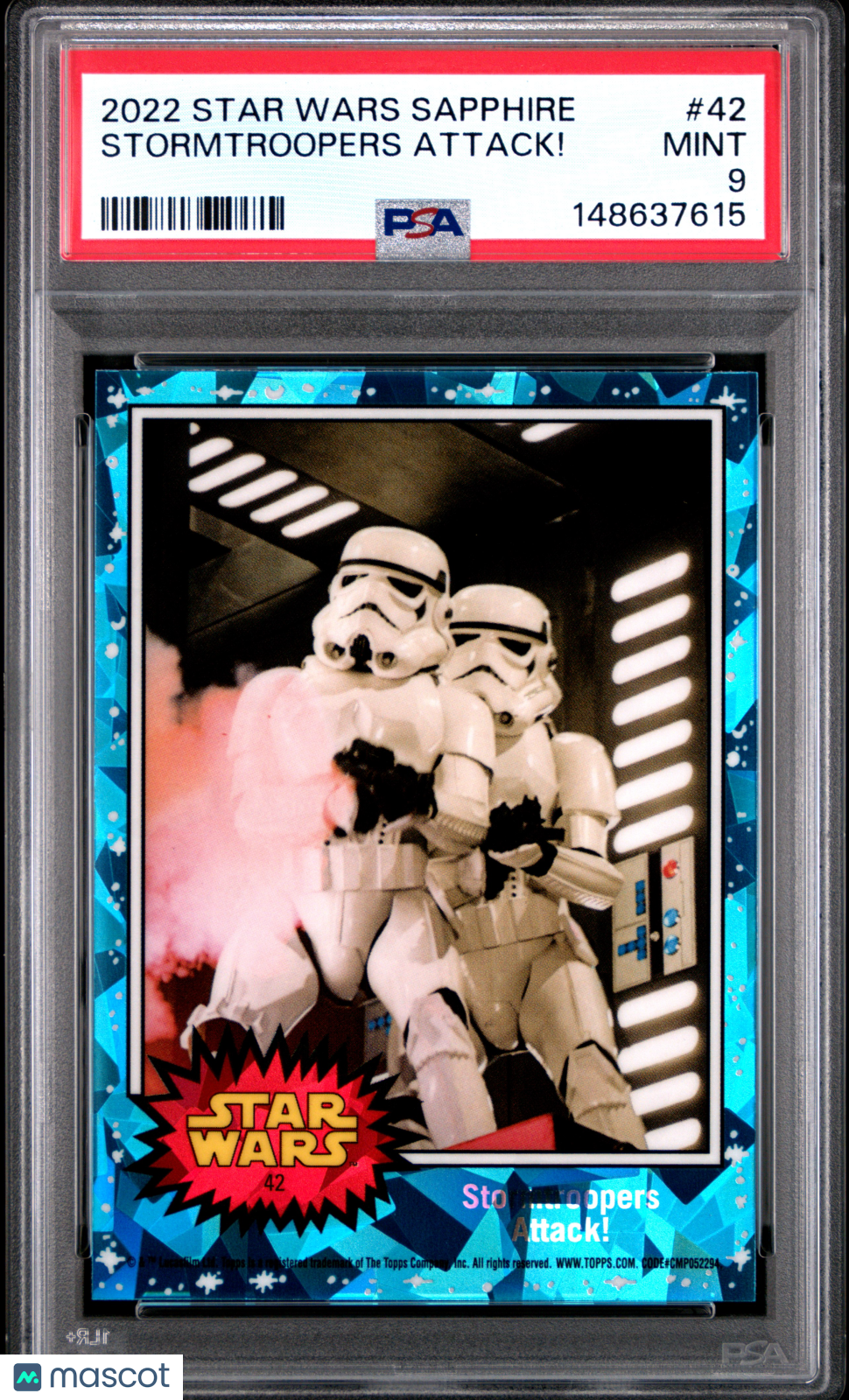 Stormtroopers Attack! 2022 Topps Chrome Sapphire Edition Star Wars #42 PSA 9
