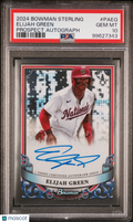 Elijah Green 2024 Bowman Sterling Auto Autograph RC Washington Nationals PSA 10