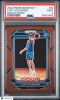Chet Holmgren 2022-23Prizm Monopoly Brown Prizm Rookie RC OKC Thunder /249 PSA 9
