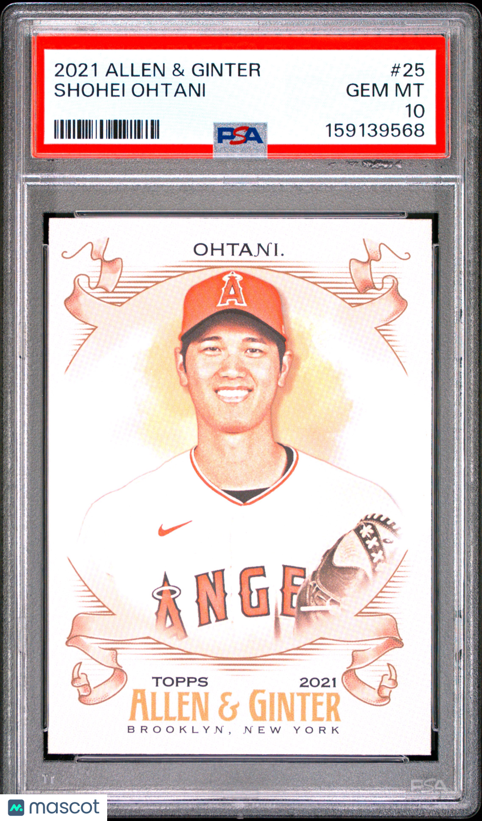 Shohei Ohtani 2021 Topps Allen & Ginter Card Los Angeles Angels #25 PSA 10
