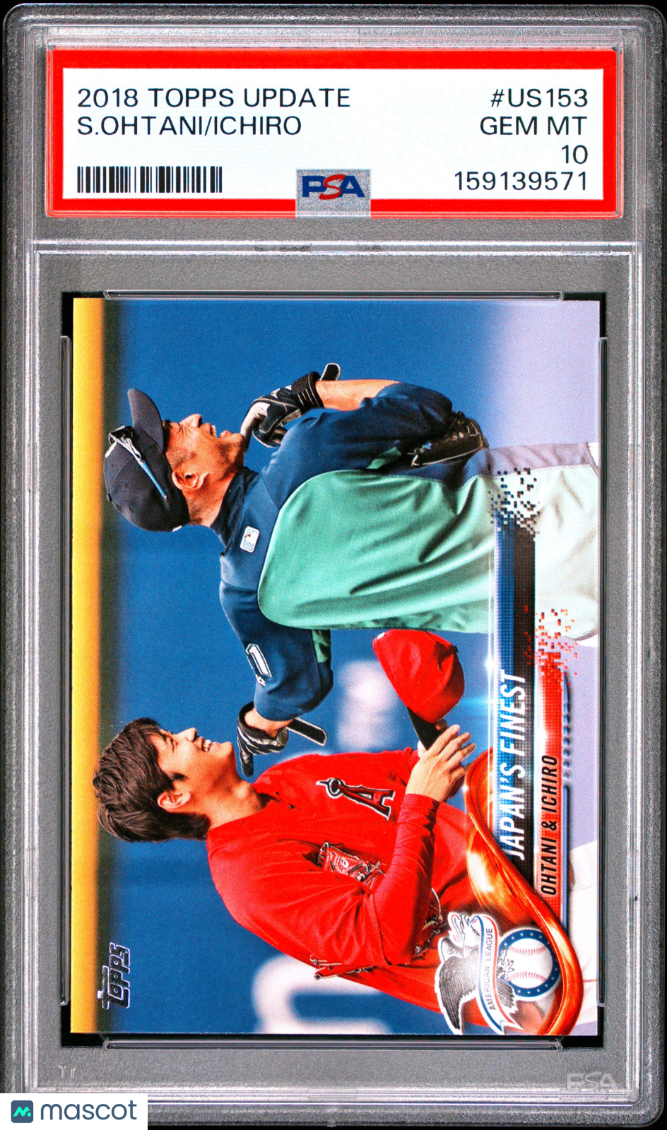 Shohei Ohtani / Ichiro 2018 Topps Update Japan's Finest Rookie RC Angels PSA 10