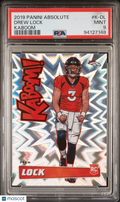Drew Lock 2019 Absolute KABOOM SSP CASE HIT SSP RC Denver Broncos PSA 9