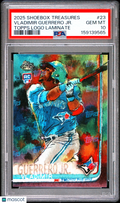 Vladimir Guerrero Jr. 2025 Topps Shoebox Treasures Logo Laminate 5/35 PSA 10