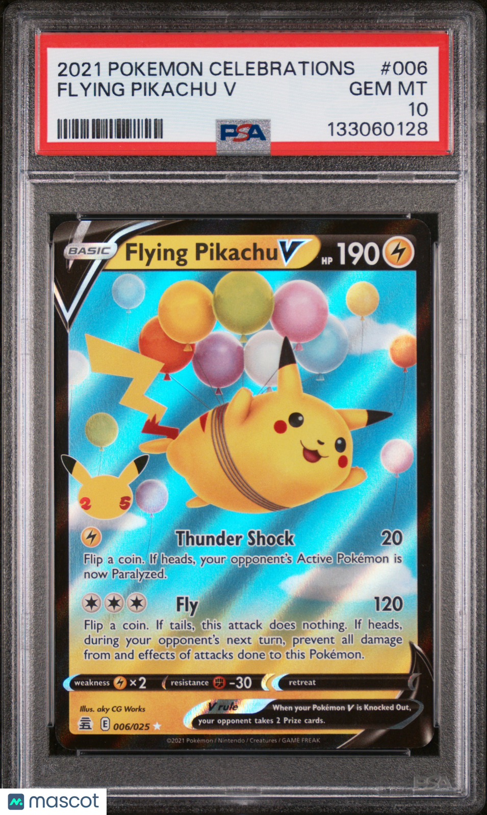 Flying Pikachu V 2021 Pokemon Celebrations PSA 10 #006
