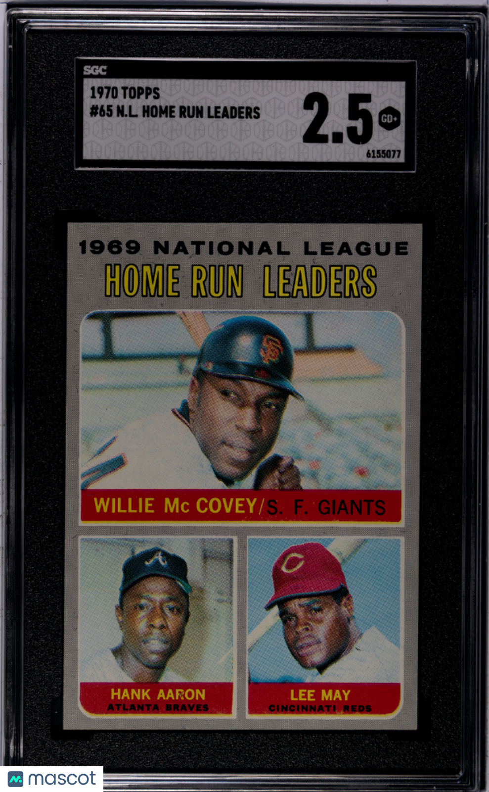 Willie Mccovey Hank Aaron 1970 Topps N. L. Home Run Leaders SGC 2.5