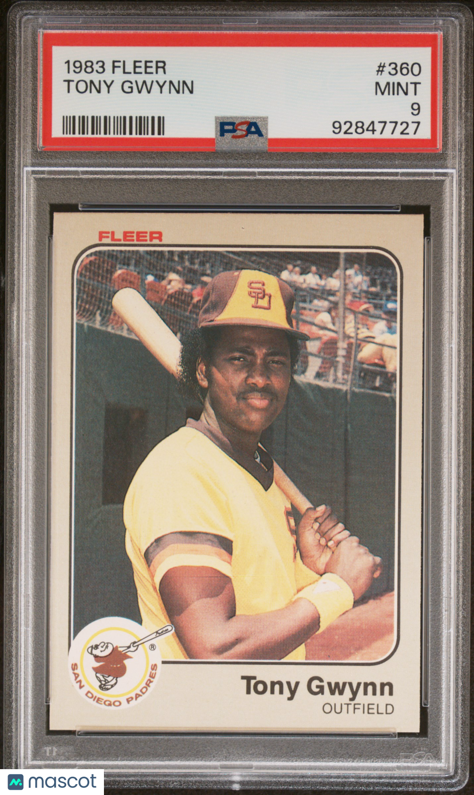 Tony Gwynn 1983 Fleer Rookie RC San Diego Padres #360 PSA 9