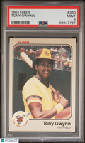 Tony Gwynn 1983 Fleer Rookie RC San Diego Padres #360 PSA 9