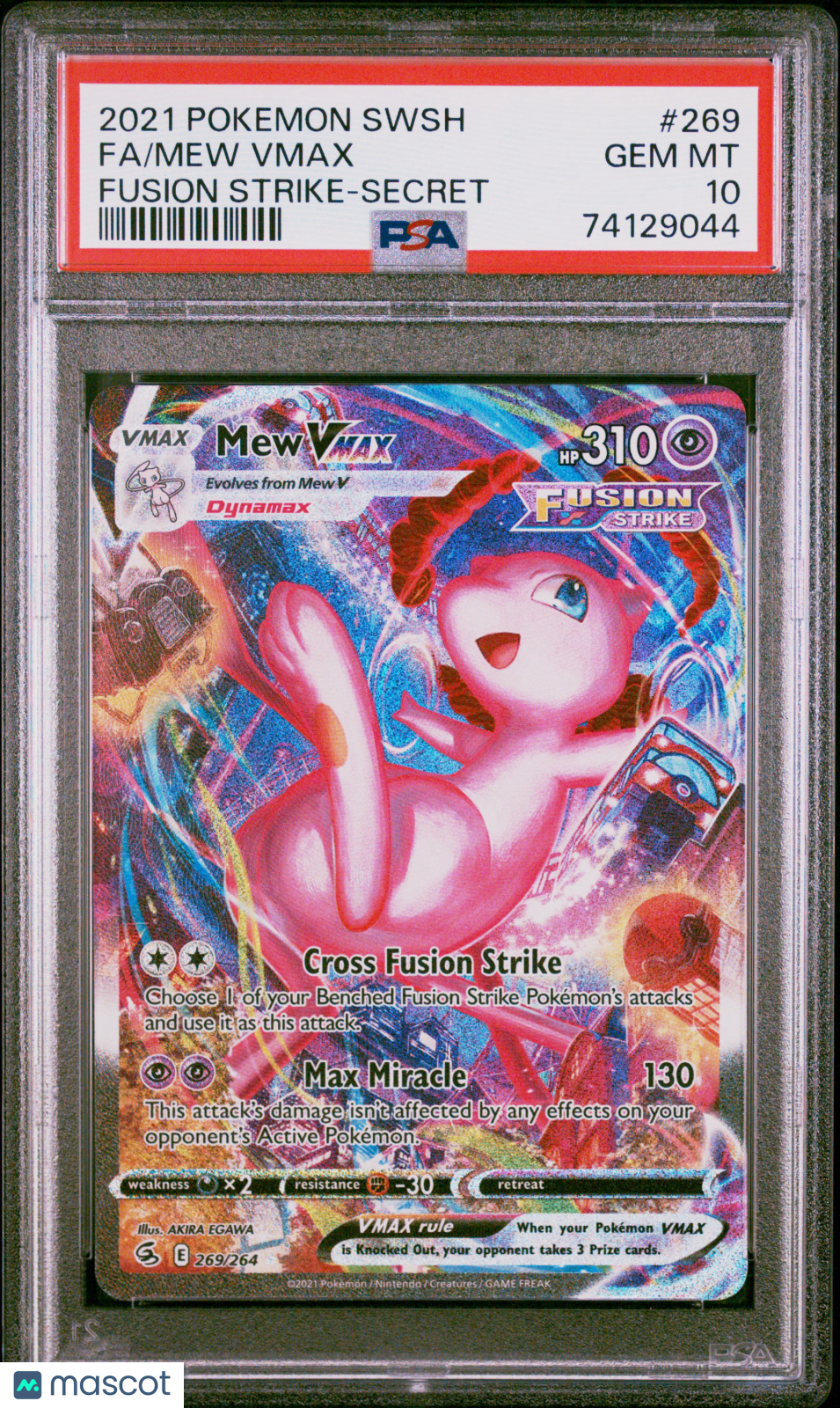 Mew VMAX 2021 Pokemon Sword & Shield Fusion Strike Fusion Strike-Secret PSA 10