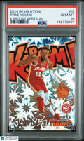 Trae Young 2024-25 Revolution KABOOM SSP CASE HIT Vertical Hawks PSA 10