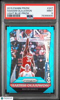 Hakeem Olajuwon 2015-16 Prizm Light Blue Prizm Houston Rockets 86/199 PSA 9