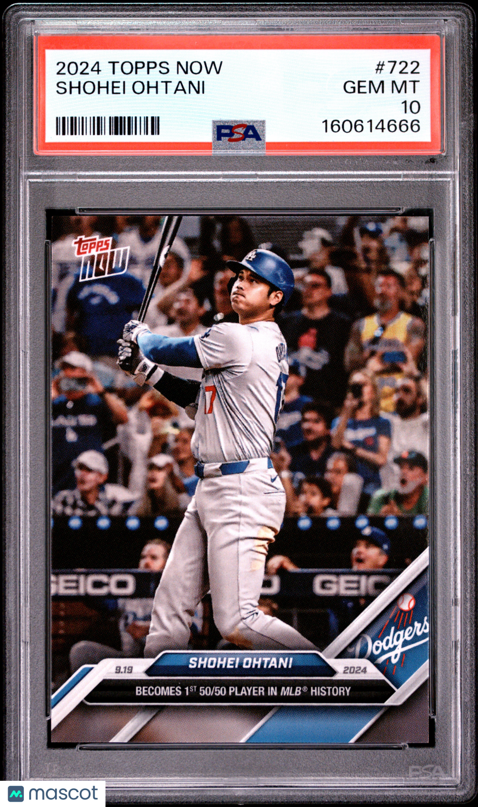 Shohei Ohtani 2024 Topps Now 50/50 Los Angeles Dodgers #722 PSA 10